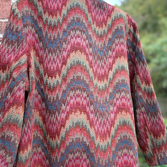 BonWorth Multicolor Knit Zip-Up Jacket – Size LP (Large Petite) - Picture 5 of 5